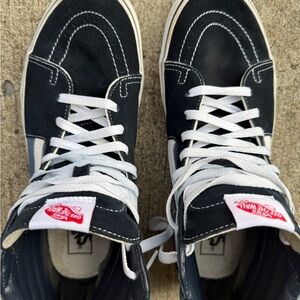 Vans Black and White High-Top Sneakers